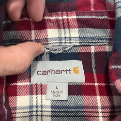 Collection of Carhartt Long Sleeve Plaid Flannel in a gallery layout