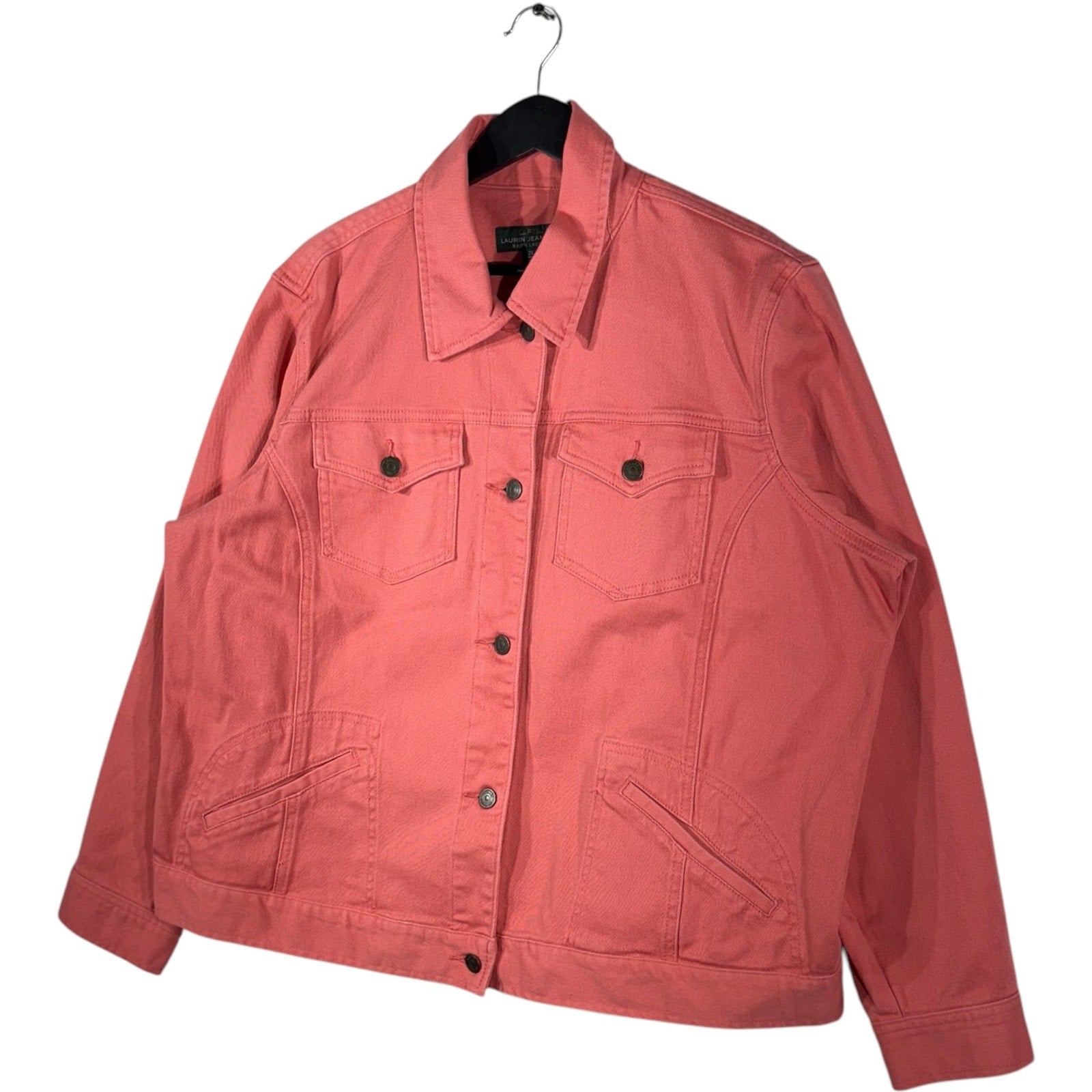 Collection of Lauren Ralph Lauren Denim Trucker Jacket in a gallery layout