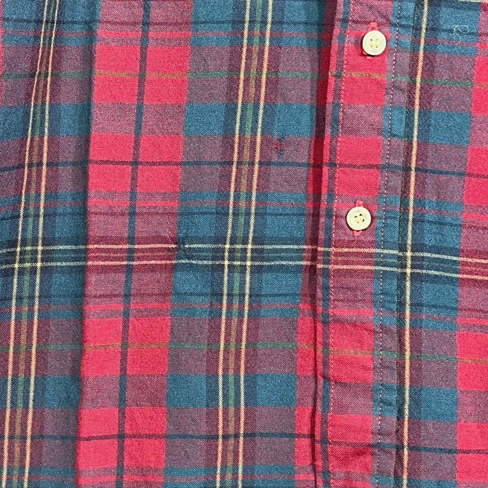 Collection of Pendleton Wool Plaid Distressed Long Sleeve Flannel in a gallery layout